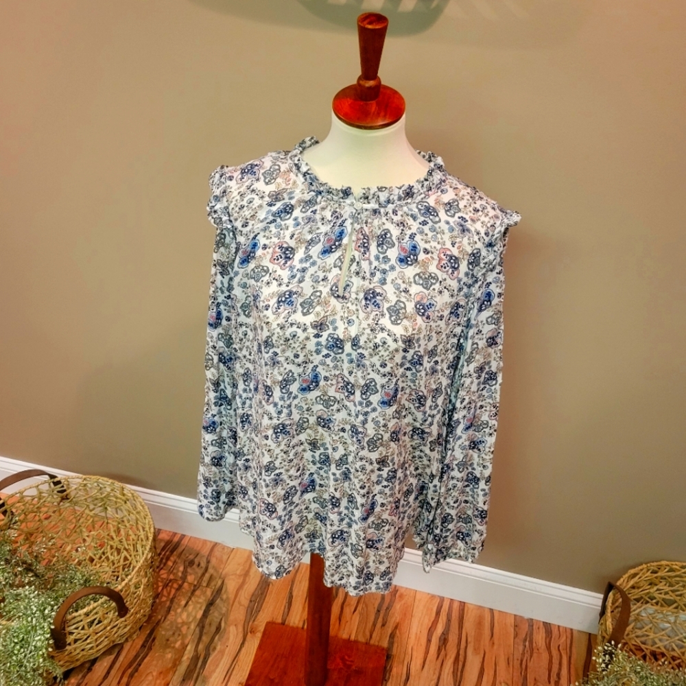 Loft Flowy Floral Lightweight Blouse